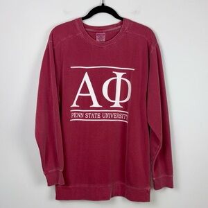 Comfort Colors Alpha Phi Penn State University Crewneck Sweatshirt Medium Red